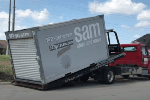 Portable Storage Container Moves A Timeline